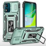 Motorola Moto E13 Armor PC + TPU Camera Shield Phone Case(Alpine Green)