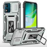 Motorola Moto E13 Armor PC + TPU Camera Shield Phone Case(Grey)
