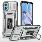 Motorola Moto E22 Armor PC + TPU Camera Shield Phone Case(Grey)