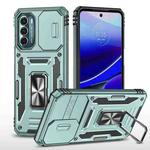 Motorola Moto G Stylus 5G 2022 Armor PC + TPU Camera Shield Phone Case(Alpine Green)