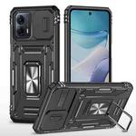 Motorola Moto G53 Armor PC + TPU Camera Shield Phone Case(Black)