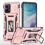 Motorola Moto G53 Armor PC + TPU Camera Shield Phone Case(Rose Gold)