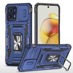 Motorola Moto G73 Armor PC + TPU Camera Shield Phone Case(Navy Blue)