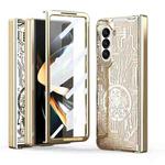 For Samsung Galaxy Z Fold5 Mechanical Legend Integrated Electroplating All-inclusive Phone Case(Champagne Gold)