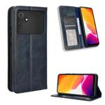 For Cubot Note 21 Magnetic Buckle Retro Texture Leather Phone Case(Blue)
