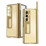 For Samsung Galaxy Z Fold5 Aluminum Alloy Double Hinge Shockproof Phone Protective Case(Gold)