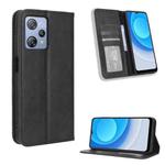 For Blackview A53 / A53 Pro Magnetic Buckle Retro Texture Leather Phone Case(Black)