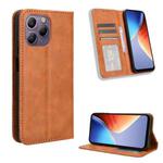 For Blackview A96 Magnetic Buckle Retro Texture Leather Phone Case(Brown)