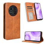 For Ulefone Note 15 Magnetic Buckle Retro Texture Leather Phone Case(Brown)