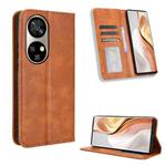 For Ulefone Note 17 Pro Magnetic Buckle Retro Texture Leather Phone Case(Brown)