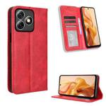 For Ulefone Note 18 Ultra Magnetic Buckle Retro Texture Leather Phone Case(Red)