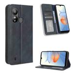 For ZTE Blade L220 Magnetic Buckle Retro Texture Leather Phone Case(Blue)