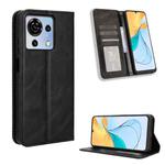 For ZTE Blade  V50 Vita 4G Magnetic Buckle Retro Texture Leather Phone Case(Black)