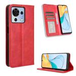 For ZTE Blade  V50 Vita 4G Magnetic Buckle Retro Texture Leather Phone Case(Red)