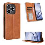 For ZTE Blade V60 / Axon 60 4G Magnetic Buckle Retro Texture Leather Phone Case(Brown)