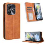 For ZTE Blade A75 4G Magnetic Buckle Retro Texture Leather Phone Case(Brown)