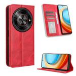 For ZTE Blade A75 5G Magnetic Buckle Retro Texture Leather Phone Case(Red)