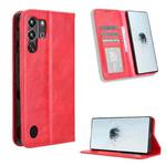 For ZTE nubia Red Magic 10 Pro / 10 Pro+ Magnetic Buckle Retro Texture Leather Phone Case(Red)