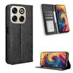 For ZTE Blade V70 4G Magnetic Buckle Retro Texture Leather Phone Case(Black)
