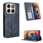 For ZTE Blade V70 4G Magnetic Buckle Retro Texture Leather Phone Case(Blue)
