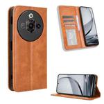 For ZTE nubia Focus Pro 5G Magnetic Buckle Retro Texture Leather Phone Case(Brown)