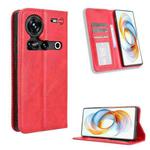 For ZTE nubia Z70 Ultra Magnetic Buckle Retro Texture Leather Phone Case(Red)