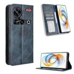 For ZTE nubia Z70 Ultra Magnetic Buckle Retro Texture Leather Phone Case(Blue)