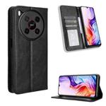 For ZTE Blade V70 Max Magnetic Buckle Retro Texture Leather Phone Case(Black)