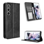 For ZTE nubia Red Magic 10 Air Magnetic Buckle Retro Texture Leather Phone Case(Black)