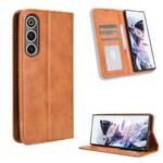 For ZTE nubia Red Magic 10 Air Magnetic Buckle Retro Texture Leather Phone Case(Brown)