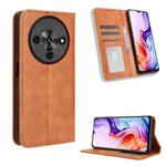 For ZTE Blade A76 5G Magnetic Buckle Retro Texture Leather Phone Case(Brown)