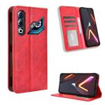 For ZTE nubia Neo 3 GT 5G Magnetic Buckle Retro Texture Leather Phone Case(Red)