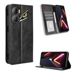 For ZTE nubia Neo 3 5G Magnetic Buckle Retro Texture Leather Phone Case(Black)