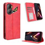 For ZTE nubia Neo 3 5G Magnetic Buckle Retro Texture Leather Phone Case(Red)