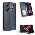For ZTE nubia Neo 3 5G Magnetic Buckle Retro Texture Leather Phone Case(Blue)