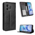 For ZTE Blade A36 4G Magnetic Buckle Retro Texture Leather Phone Case(Black)