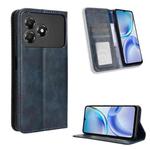 For ZTE Blade A36 4G Magnetic Buckle Retro Texture Leather Phone Case(Blue)