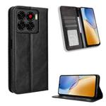 For ZTE Blade A56 4G Magnetic Buckle Retro Texture Leather Phone Case(Black)