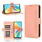 For OPPO A78 4G Skin Feel Calf Texture Card Slots Leather Phone Case(Pink)
