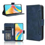 For OPPO A78 4G Skin Feel Calf Texture Card Slots Leather Phone Case(Blue)