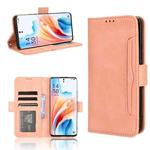 For OPPO A2 Pro 5G Skin Feel Calf Texture Card Slots Leather Phone Case(Pink)