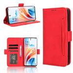 For OPPO A2 Pro 5G Skin Feel Calf Texture Card Slots Leather Phone Case(Red)