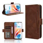 For OPPO A2 Pro 5G Skin Feel Calf Texture Card Slots Leather Phone Case(Brown)