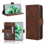 For OPPO Reno11 5G Global Skin Feel Calf Texture Card Slots Leather Phone Case(Brown)