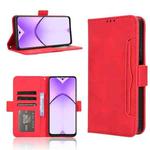 For OPPO A3x 5G India Skin Feel Calf Texture Card Slots Leather Phone Case(Red)