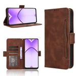 For OPPO A3x 5G India Skin Feel Calf Texture Card Slots Leather Phone Case(Brown)