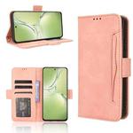 For OPPO K12X 5G / OnePlus Nord CE4 Lite 5G Skin Feel Calf Texture Card Slots Leather Phone Case(Pink)