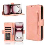 For OPPO Reno12 5G Global Skin Feel Calf Texture Card Slots Leather Phone Case(Pink)