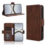 For OPPO Find X8 Pro Skin Feel Calf Texture Card Slots Leather Phone Case(Brown)