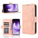 For OPPO Reno13 5G Global Skin Feel Calf Texture Card Slots Leather Phone Case(Pink)